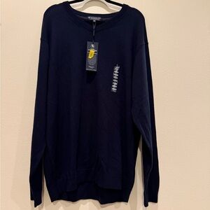 Hart Schaffner Marx Men's Dark Blue Crewneck Sweater